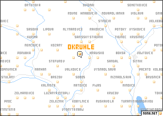 map of Okruhlé