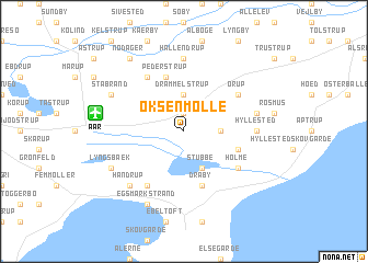 map of Øksenmølle