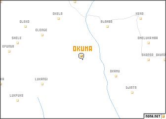 map of Okuma