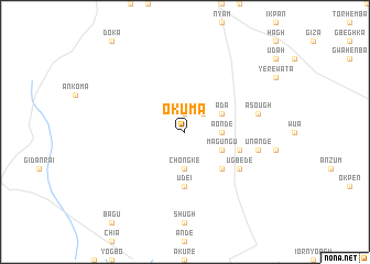 map of Okuma
