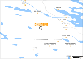 map of Okunëvo