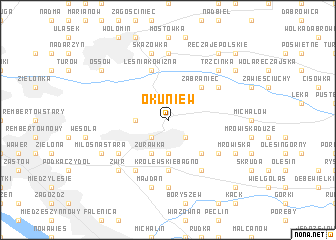 map of Okuniew