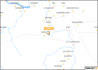 map of Okuni