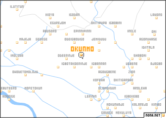 map of Okunmo