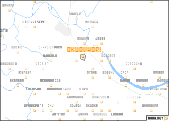 map of Okuovwori