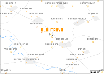 map of Oláhtanya