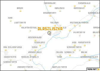 map of Olaszliszka