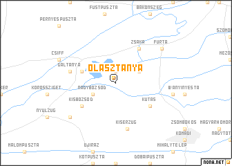 map of Olasztanya