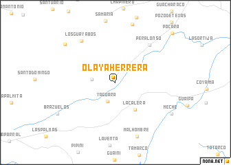 map of Olaya Herrera