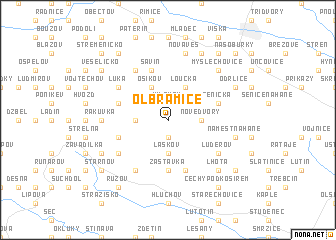 map of Olbramice