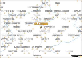 map of Olchowa