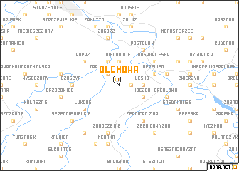 map of Olchowa