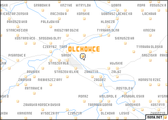 map of Olchowce