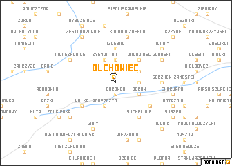 map of Olchowiec