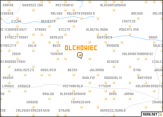 map of Olchowiec