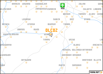 map of Olcoz