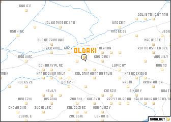 map of Ołdaki