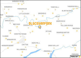 map of Old Cedar Fork