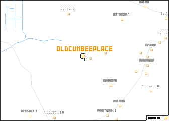 map of Old Cumbee Place