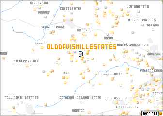 map of Old Davis Mill Estates