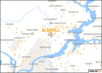 map of Olde Mill