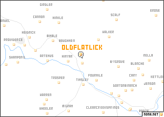 map of Old Flat Lick