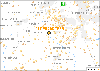 map of Old Ford Acres