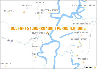 map of Old Fort Stoddard Mount Vernon Landing