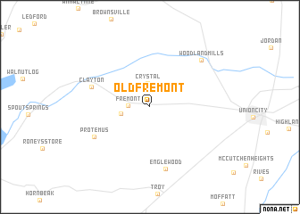 map of Old Fremont