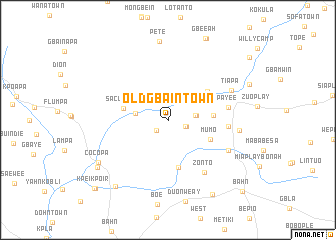 map of Old Gbain Town