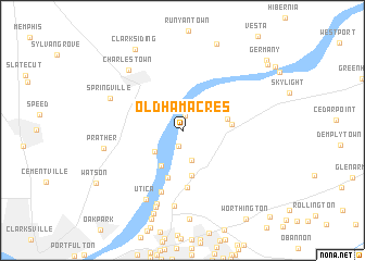 map of Oldham Acres