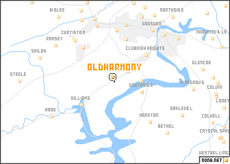 map of Old Harmony