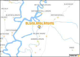 map of Old Island Landing