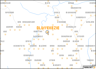 map of Old Iyekezie