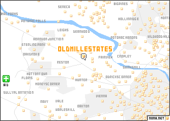 map of Old Mill Estates