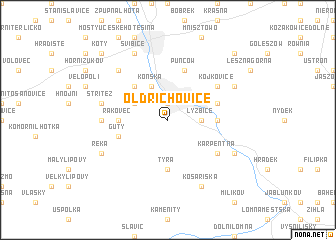 map of Oldřichovice