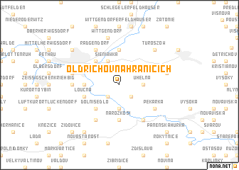 map of Oldřichov na Hranicích