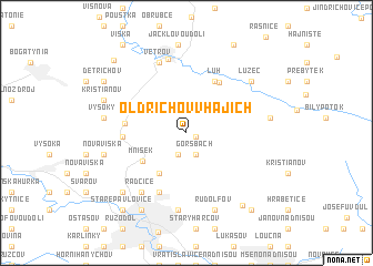 map of Oldřichov v Hájích