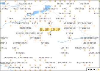 map of Oldřichov