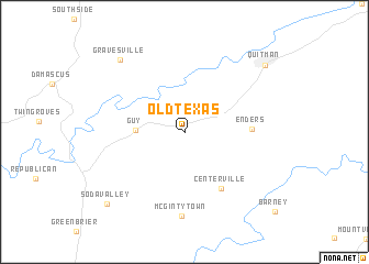 map of Old Texas