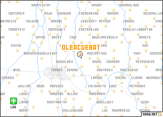 map of Oléac-Debat