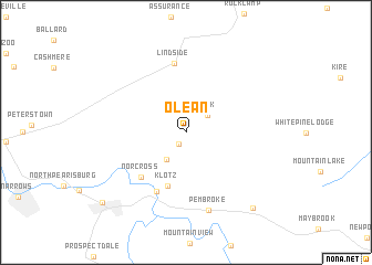 map of Olean