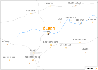 map of Olean