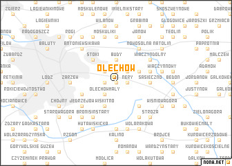 map of Olechów