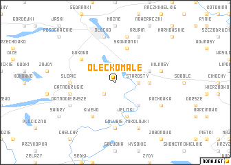 map of Olecko Małe