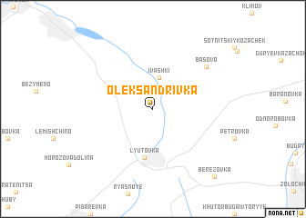 map of Oleksandrivka