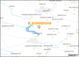 map of Oleksandrivka