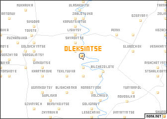 map of Oleksinʼtse