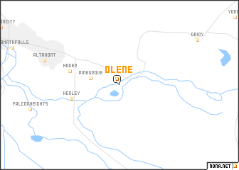 map of Olene