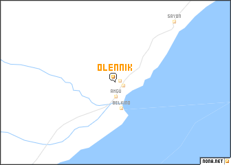 map of Olennik